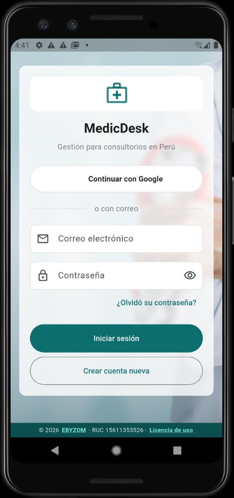 MedicDesk — app Android para consultorios médicos en Google Play